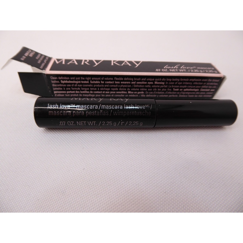 New Mary Kay Lash Love Eye Mascara Black .07 fl oz Travel Mini Size - Picture 2 of 3